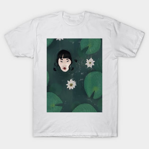 Lotus T-Shirt by danielmacleodillustration